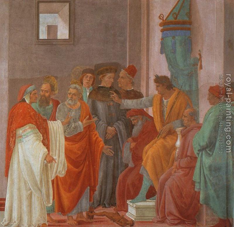 Filippino Lippi : Crucifixion of St. Peter and Disputation with Simon Magus before the Emperor Nero